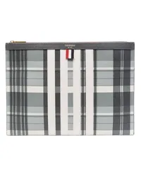 Thom Browne Clutch mit Ripsbandschlaufe Grau