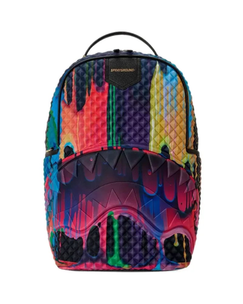 Sprayground Shark paint-drip backpack - Schwarz Schwarz