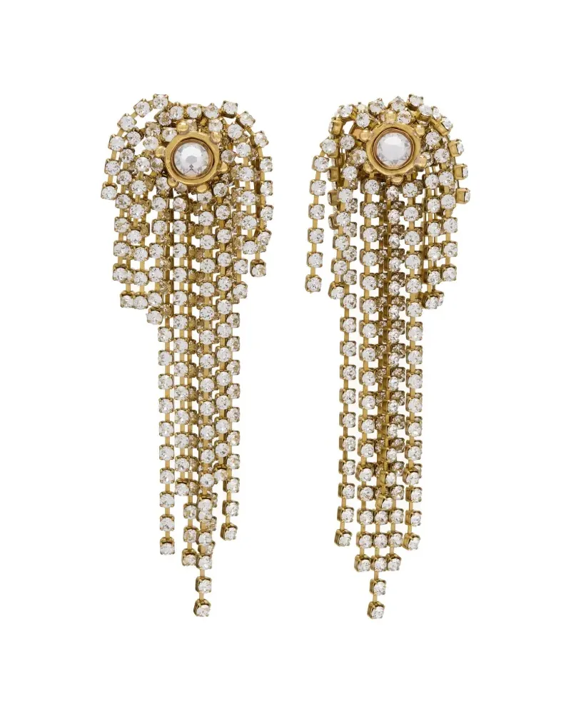 Ulla Johnson crystal-embellished chandelier earrings - Gold Gold