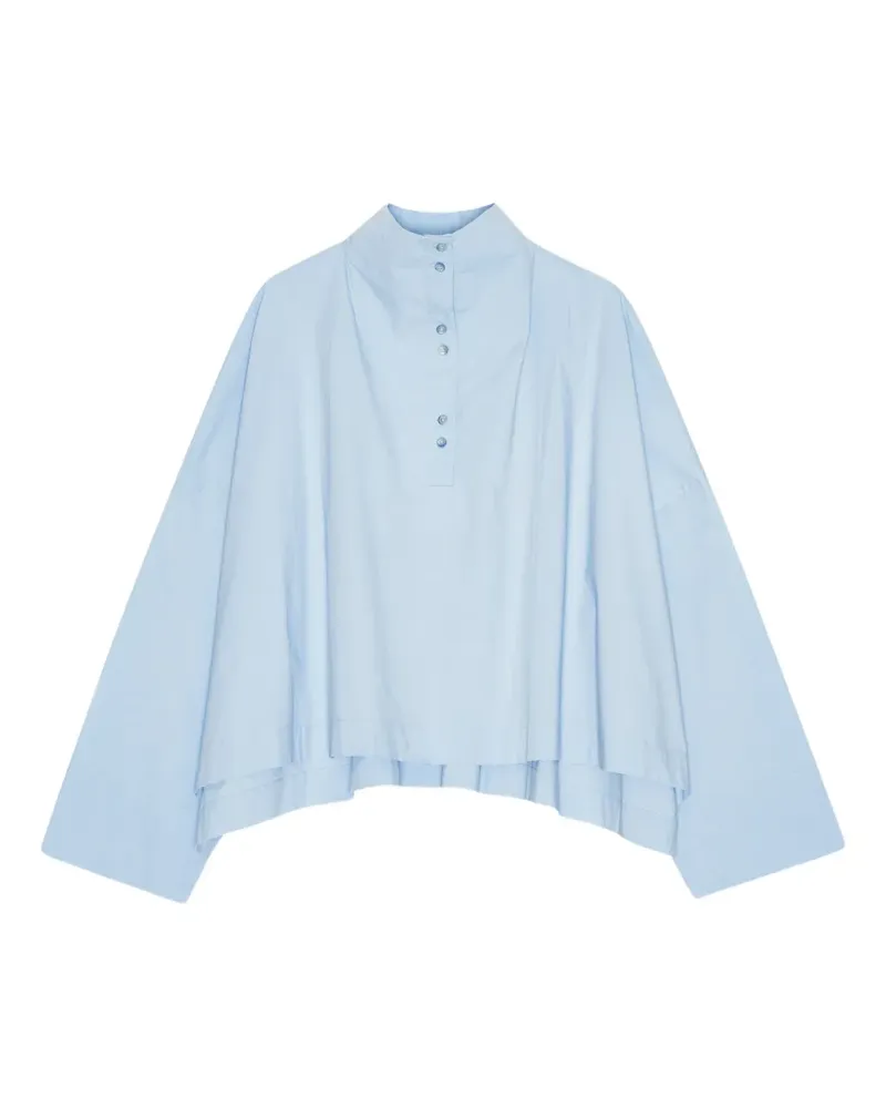 REMAIN Hemd mit Stehkragen - Blau Blau