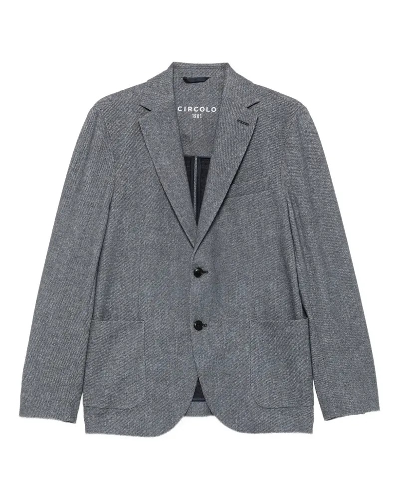 CIRCOLO 1901 herringbone-pattern single-breasted blazer - Blau Blau
