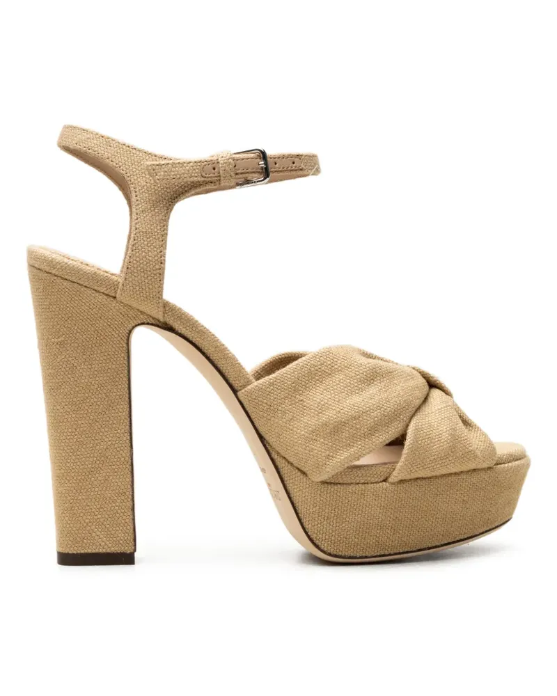 Jimmy Choo Heloise knotted platform sandals - Nude Nude