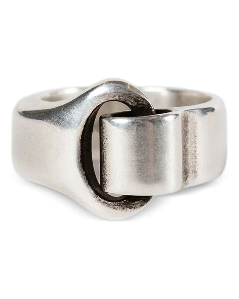Ann Demeulemeester Une interlocked ring - Silber Silber