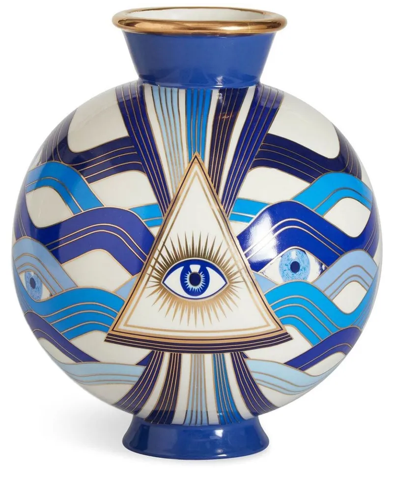 Jonathan Adler Druggist Eye Vase 23,4cm Blau