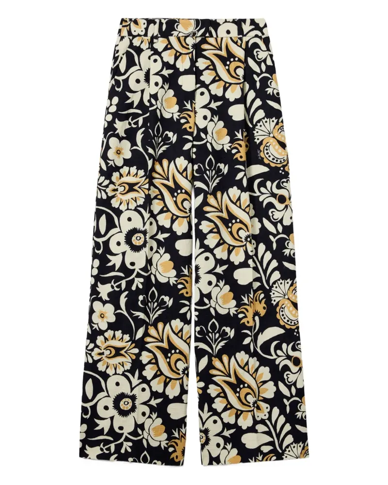 La DoubleJ Hose mit Blumen-Print - Blau Blau