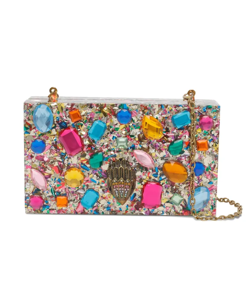 Kurt Geiger Crystals Box clutch bag - Nude Nude