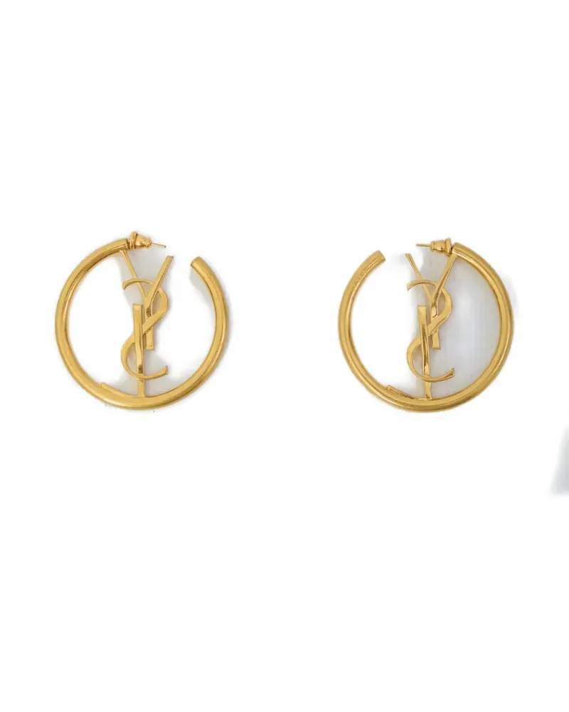 Saint Laurent Cassandre hoop earrings - Gold Gold