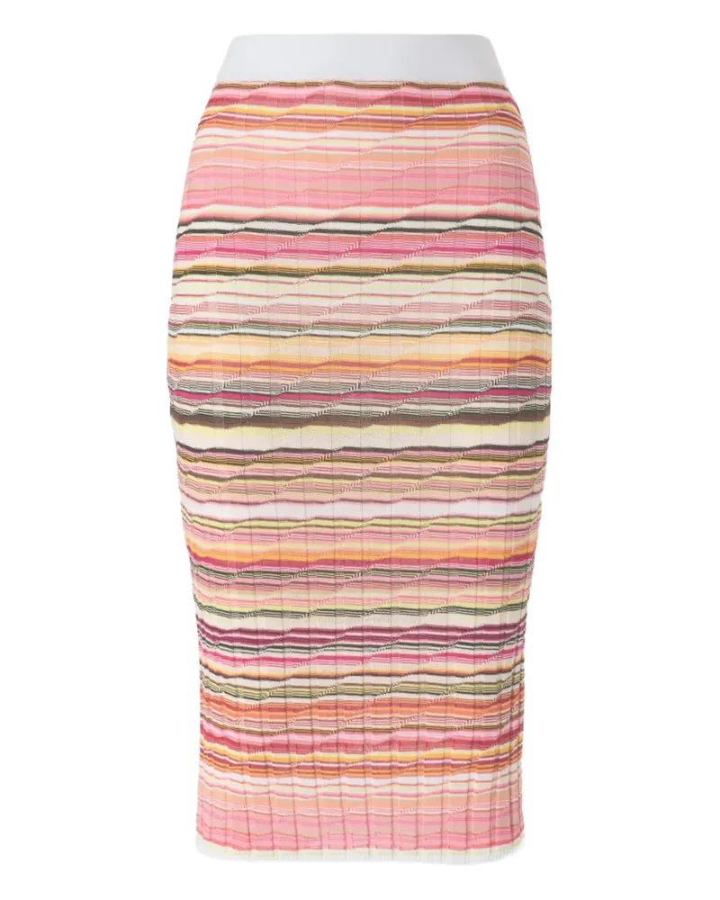 Missoni Gestreifter Midirock - Rosa Rosa