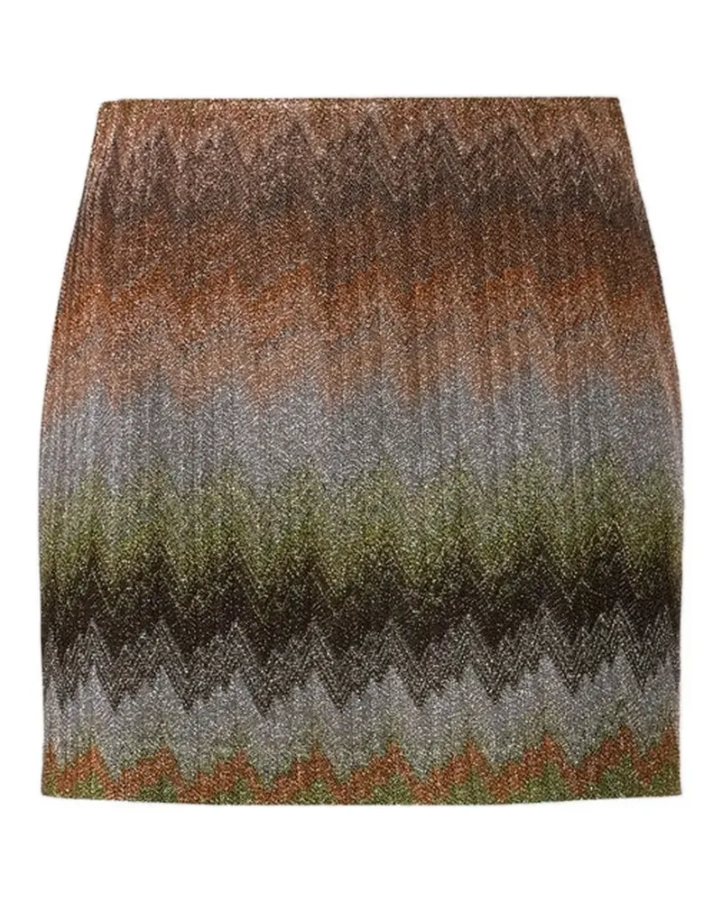 Missoni Minirock mit Zickzackmuster - Braun Braun