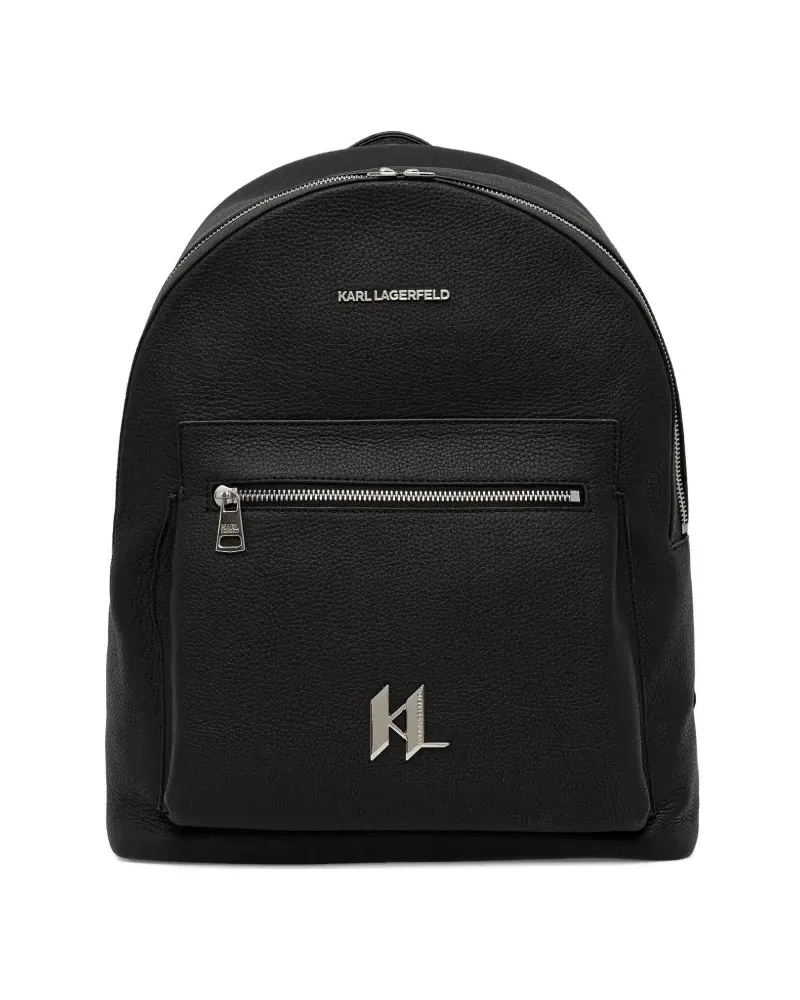 Karl Lagerfeld zip logo backpack - Schwarz Schwarz