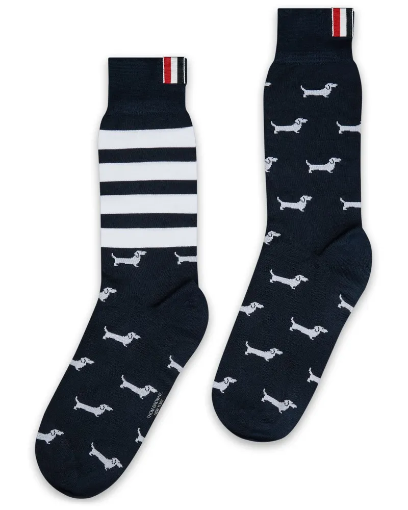 Thom Browne Halbhohe Socken - Blau Blau