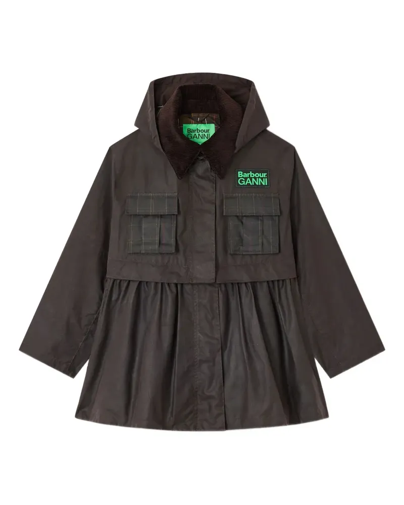 Ganni x Barbour Jacke mit Schottenkaro - Braun Braun