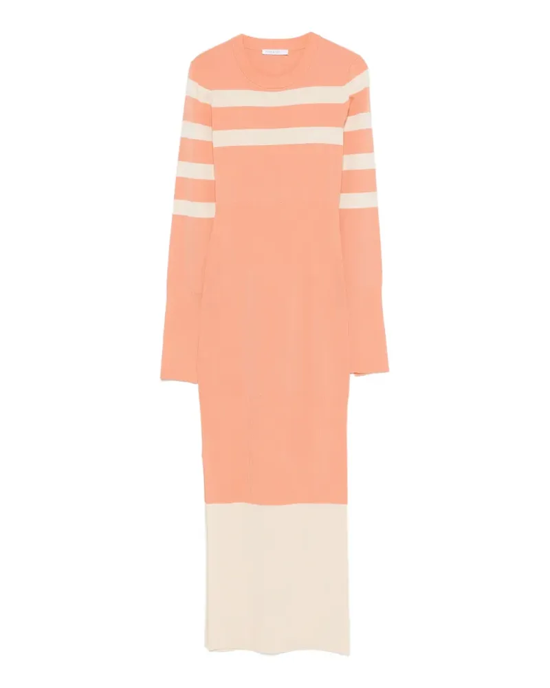 Patrizia Pepe striped two-tone knit dress - Orange Orange