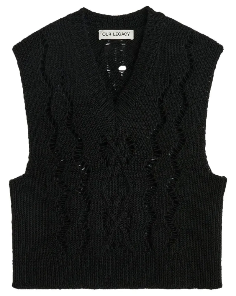 Our Legacy Cable Michigan Tanktop - Schwarz Schwarz