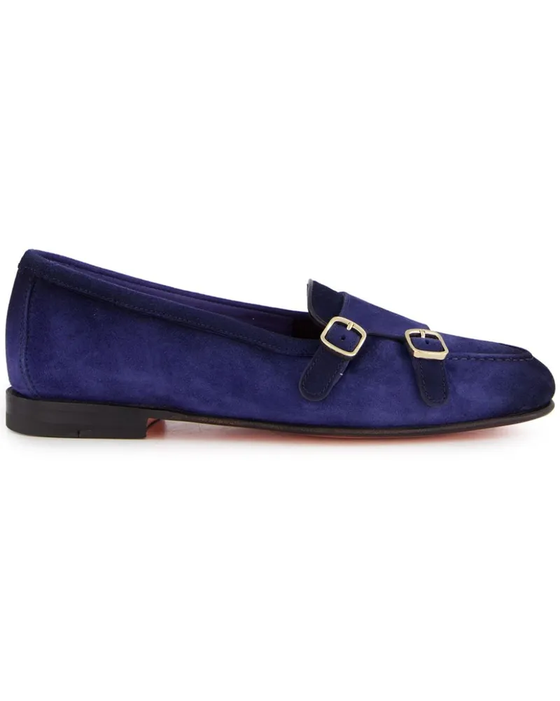 Santoni Mokassins mit Doppelschnalle - Blau Blau