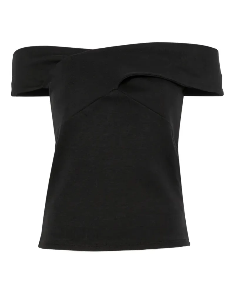 ANDIATA Schulterfreies Abelena Crossover-Top - Schwarz Schwarz