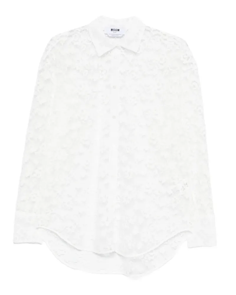 MSGM Klassisches Hemd - Weiß Weiß