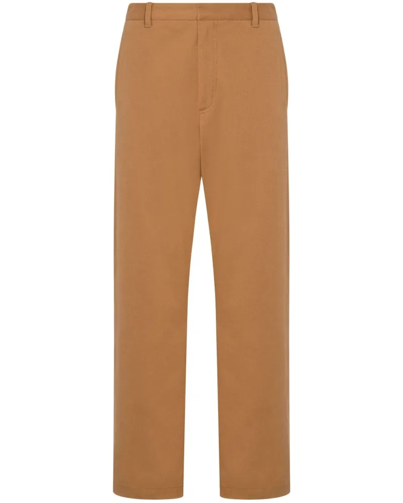 Moschino Hose mit Slogan-Print - Braun Braun