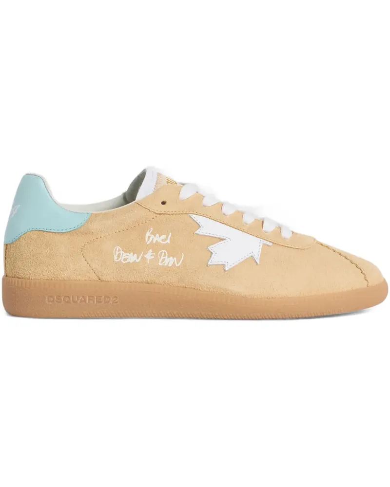 Dsquared2 Rebels Sneakers mit Blattapplikation - Nude Nude