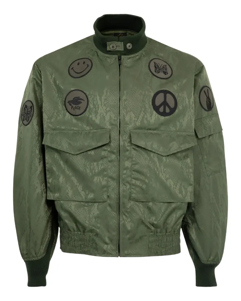 NEEDLES Jacke mit Logo-Patch - Grün Grün