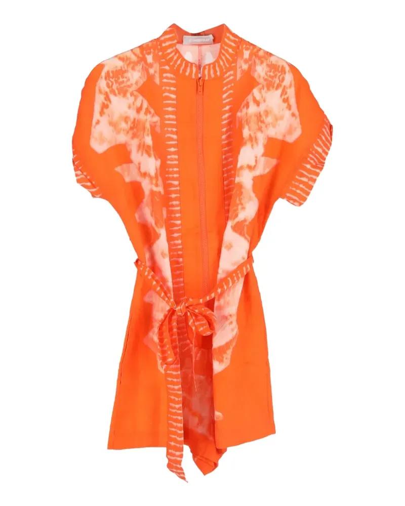 Zimmermann Lulu Playsuit mit Batikmuster - Orange Orange