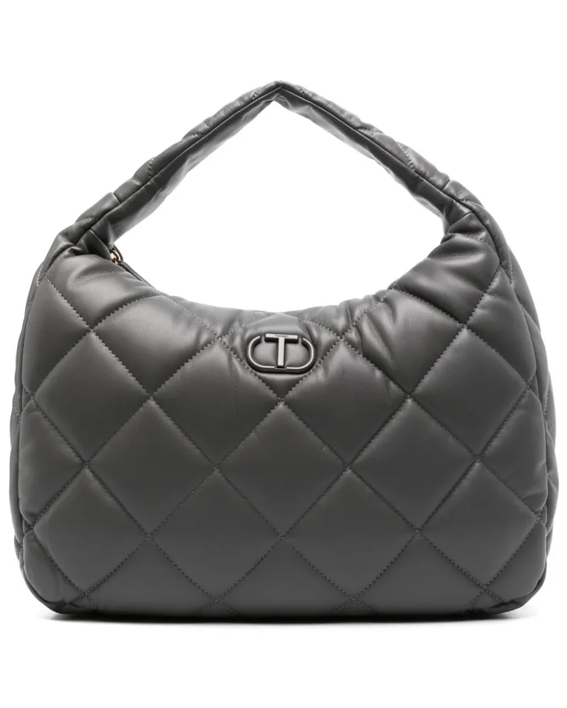 Twin-Set Gesteppte Oval T Tote Bag - Grau Grau