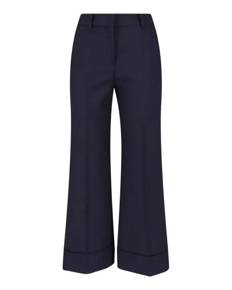 Incotex pressed-crease turn-up cuff trousers - Blau Blau