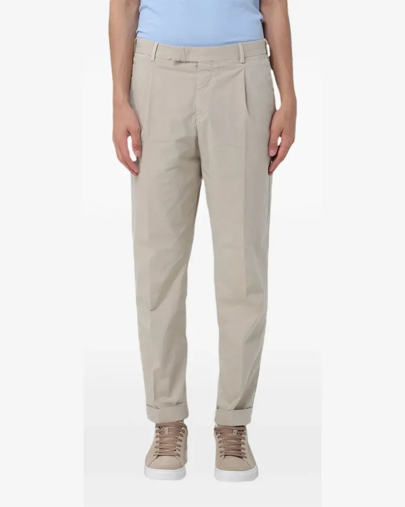 PT TORINO Chino mit Faltendetail - Nude Nude