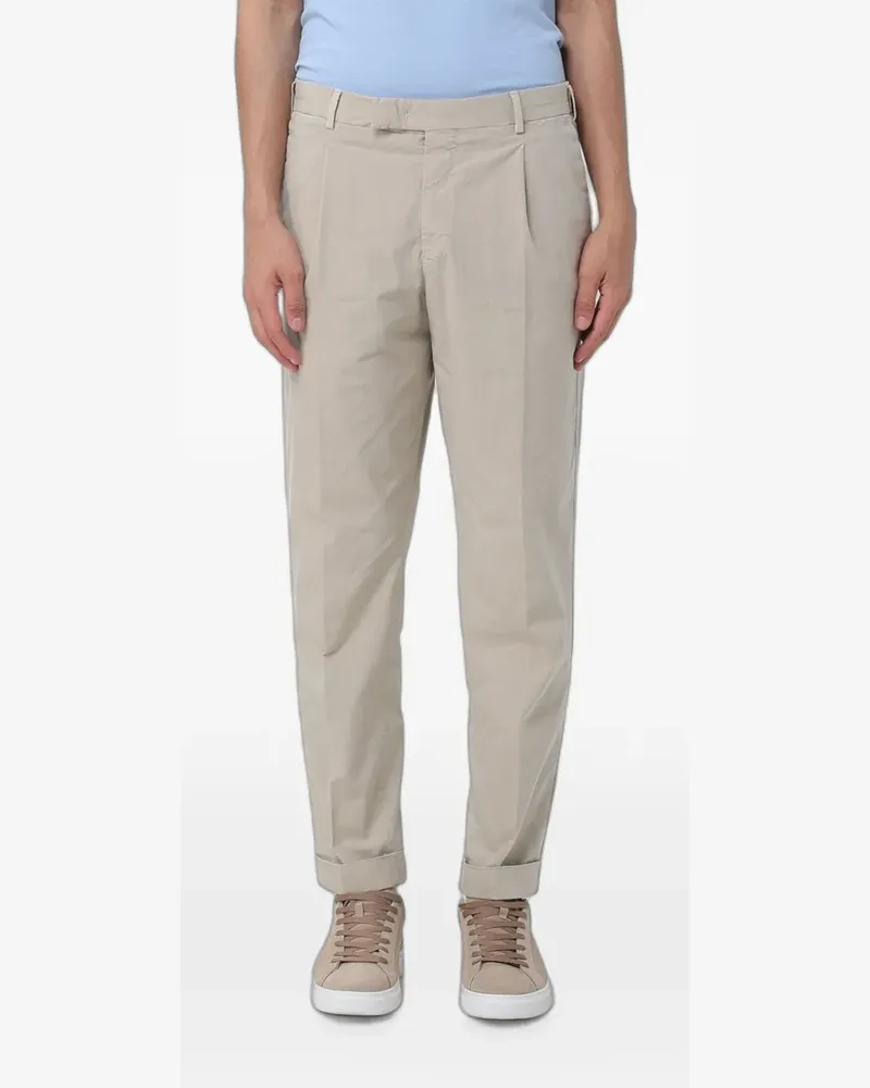 PT TORINO pleated-detail chino trousers - Nude Nude
