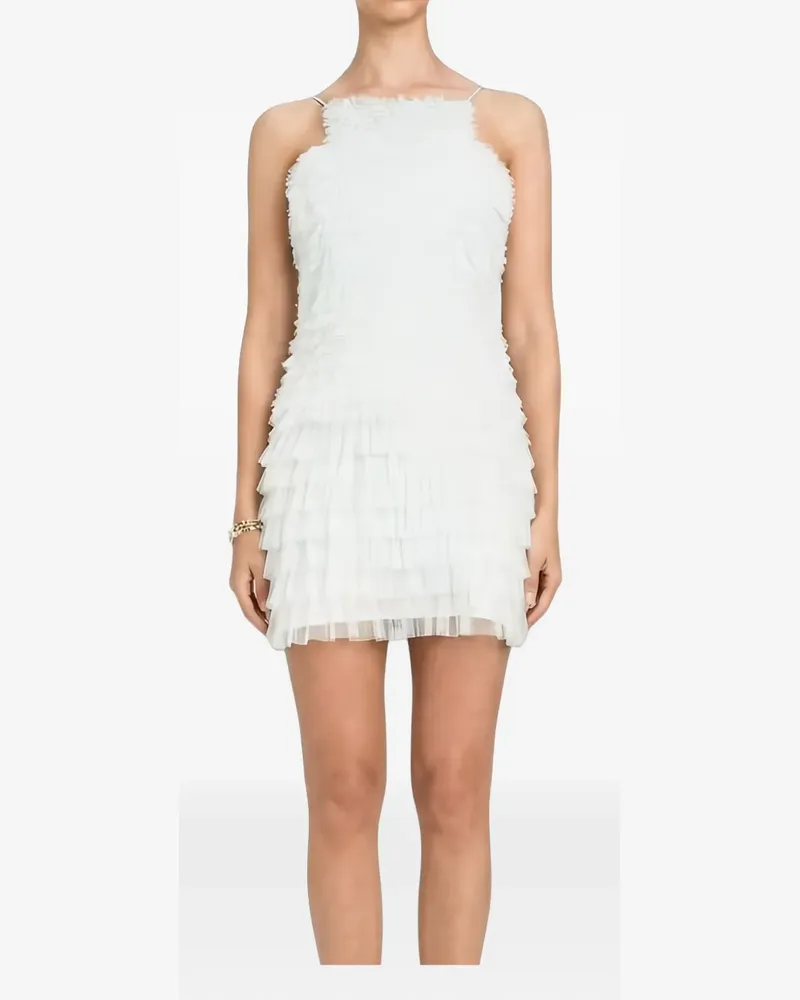 Twin-Set ruffled mini dress - Blau Blau