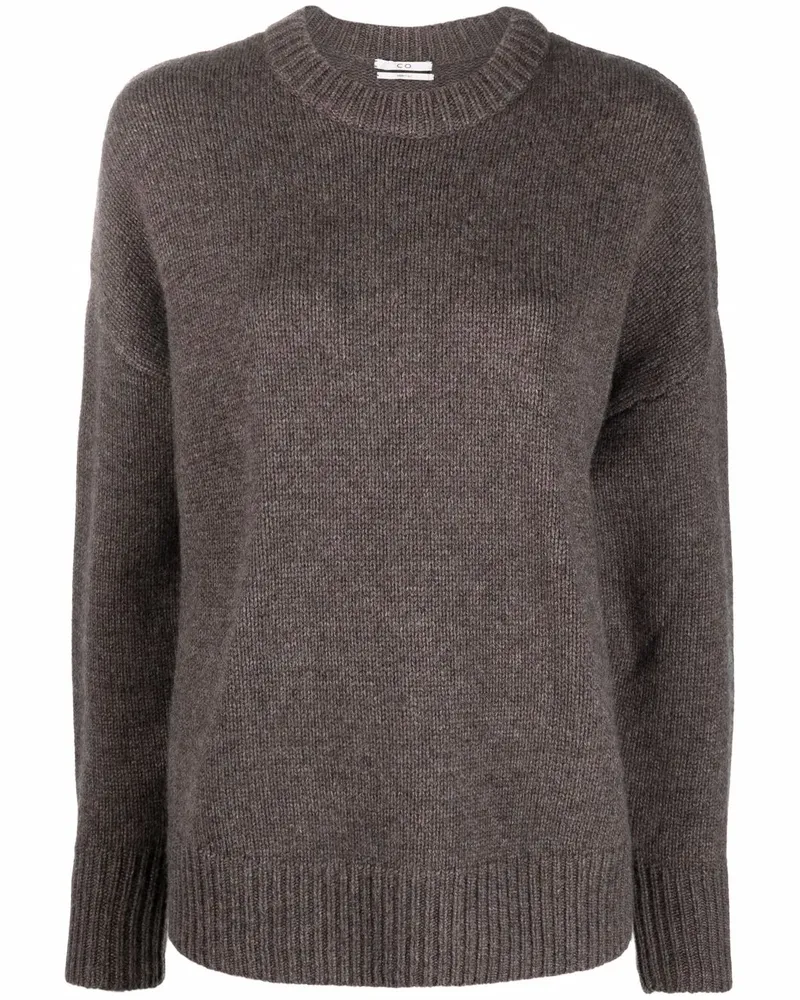 Co Pullover mit tiefer Schulter - Braun Braun