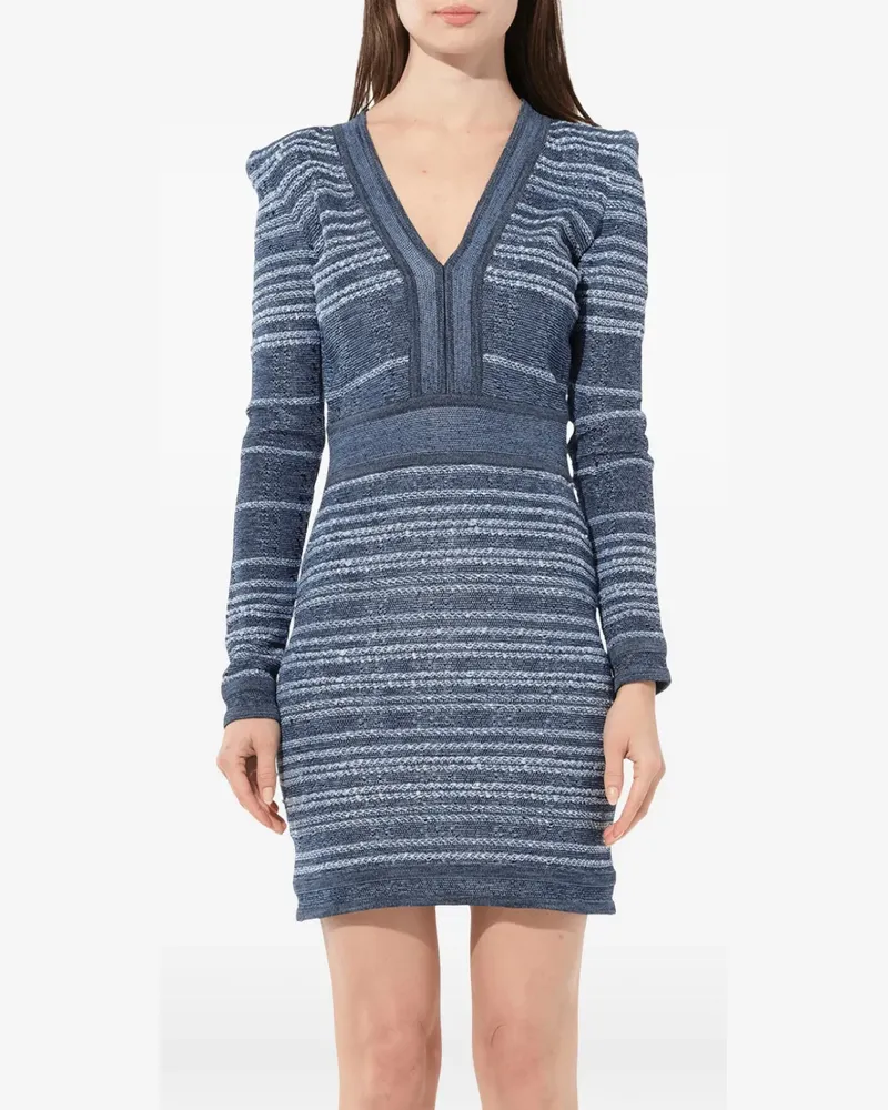 Balmain Eng anliegender Body - Blau Blau