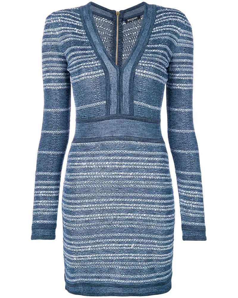 Balmain Eng anliegender Body - Blau Blau