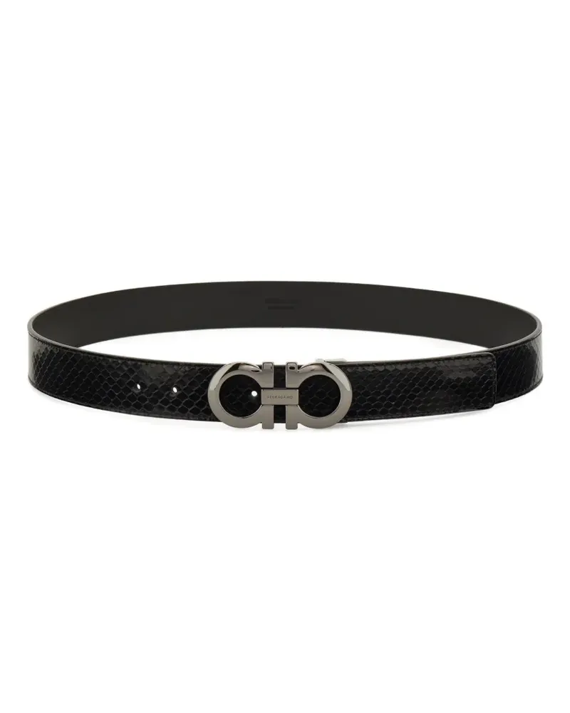 Ferragamo Adjustable Gancini belt - Schwarz Schwarz