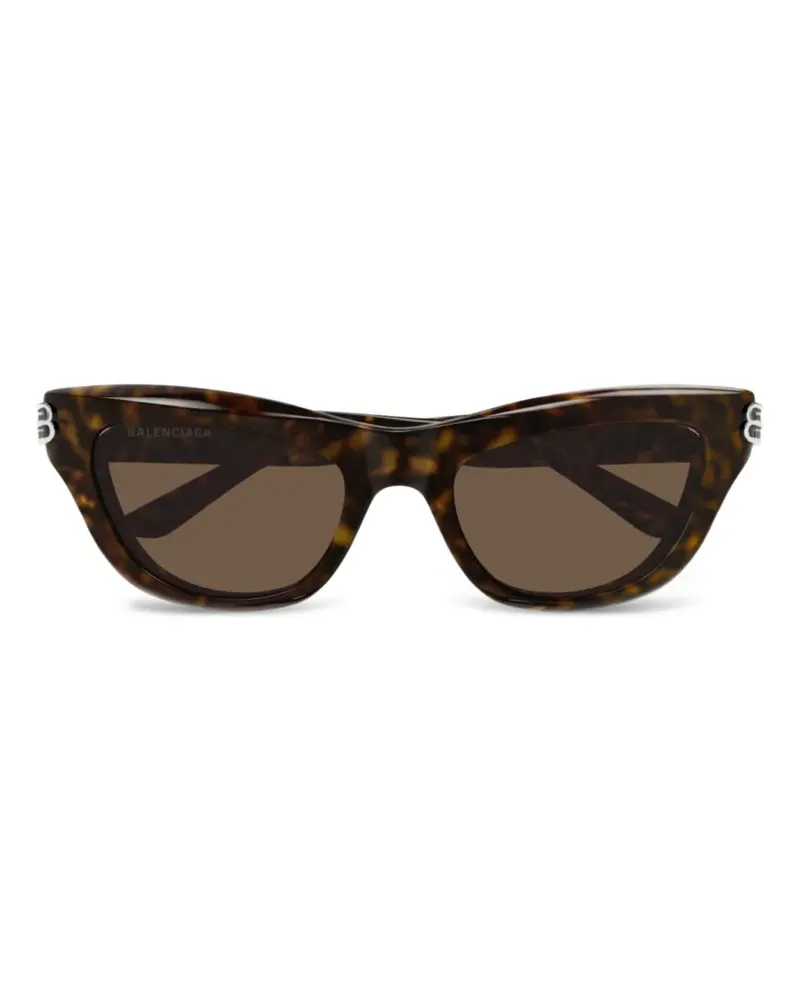 Balenciaga Cat-Eye-Sonnenbrille mit Logo - Braun Braun