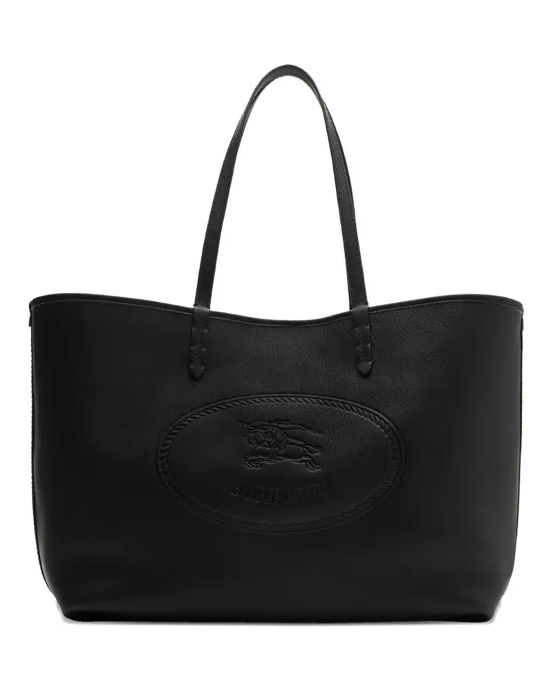Burberry Highlands Tote Bag mit Logo-Prägung - Schwarz Schwarz