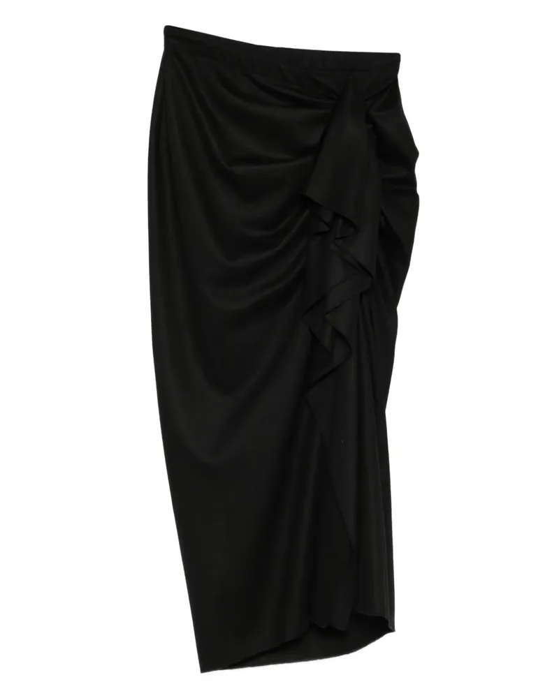 Fabiana Filippi ruffled draped skirt - Schwarz Schwarz