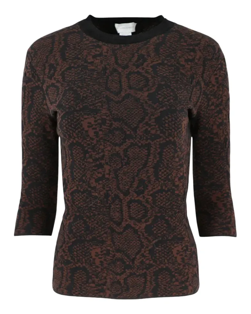 Stella McCartney T-Shirt mit Schlangen-Print - Braun Braun