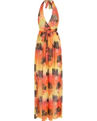 Amir Slama Neckholder-Jumpsuit Orange