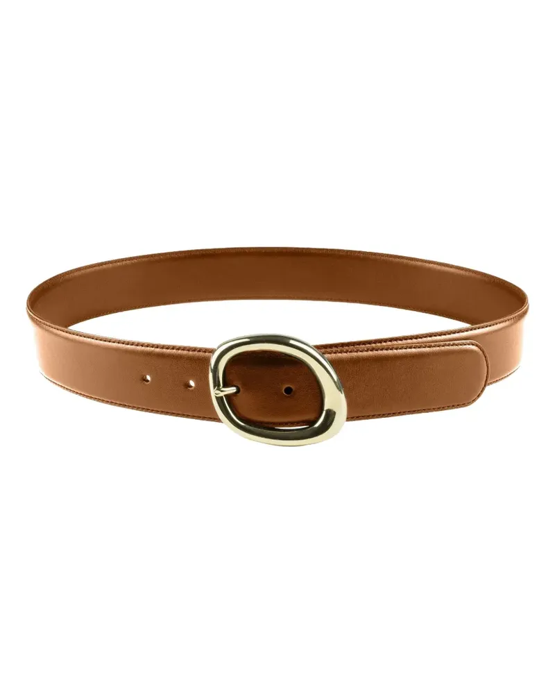 GAVAZZENI Helen oval-buckle belt - Braun Braun