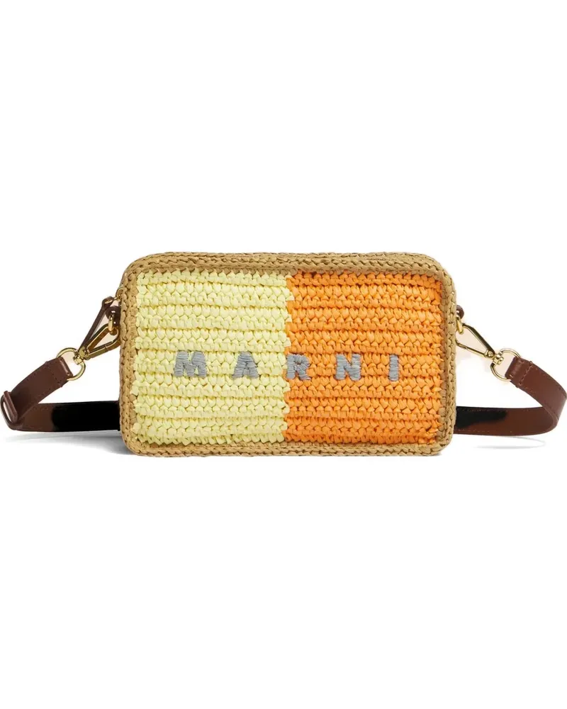 Marni Seaside colour-block camera bag - Braun Braun
