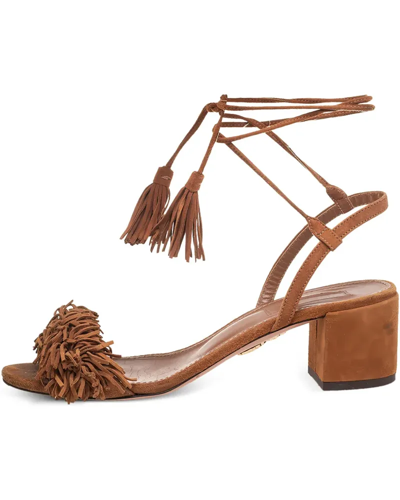 Aquazzura Pre-owned Wild Thing Sandalen 55mm - Braun Braun