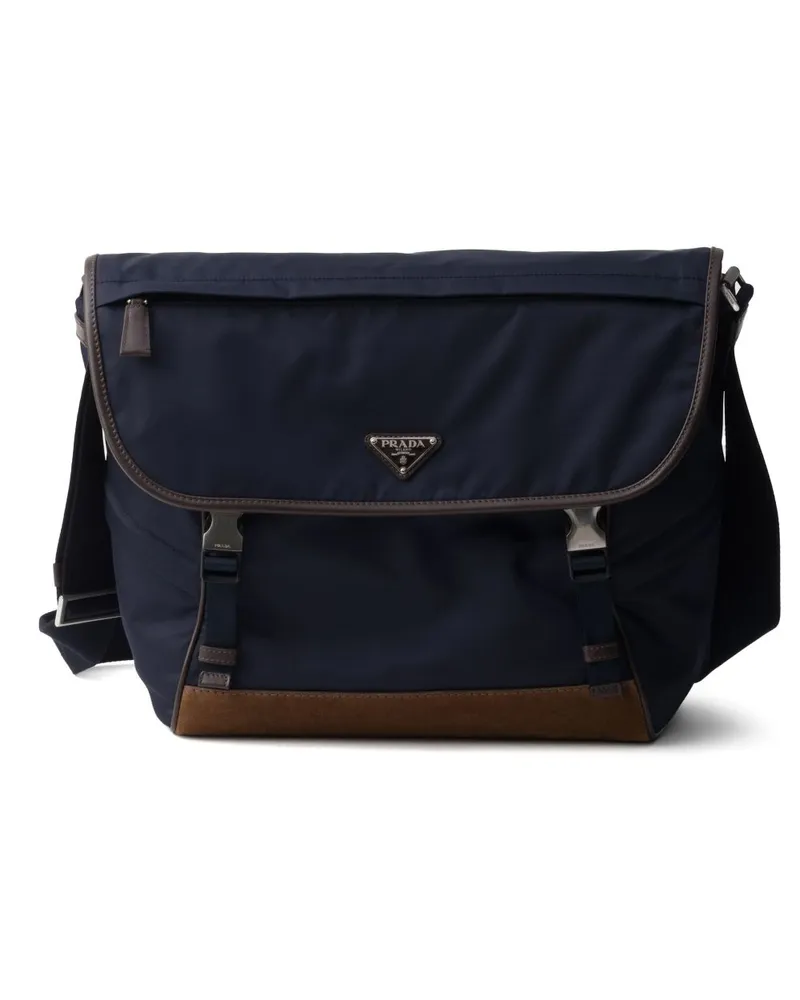 Prada Kleine Re-Nylon Schultertasche - Blau Blau