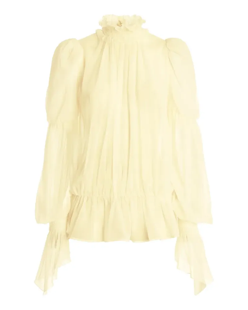Genny Bluse mit Rüschen - Gelb Gelb