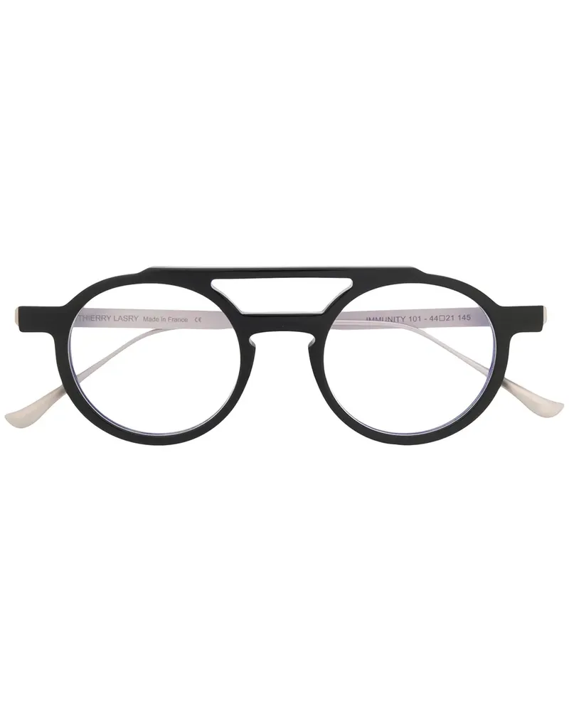 Thierry Lasry Klassische Pilotenbrille - Schwarz Schwarz