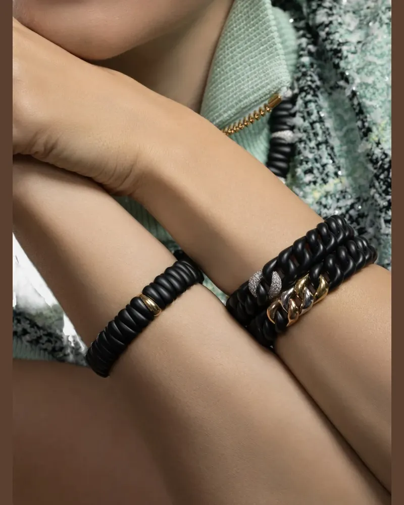 Roberto Demeglio Link Groumette Armband mit Diamanten - Silber Silber