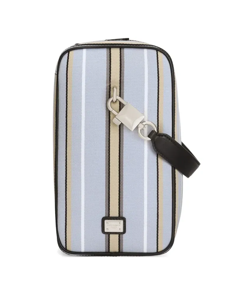 Dolce & Gabbana Lock Handtasche aus Jacquard - Blau Blau