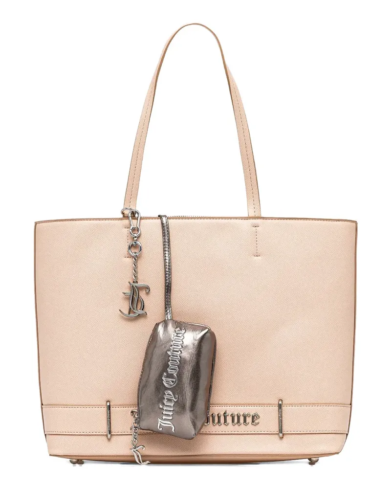 Juicy Couture Reißverschluss-Tote Bag mit Logo-Anhänger - Nude Nude