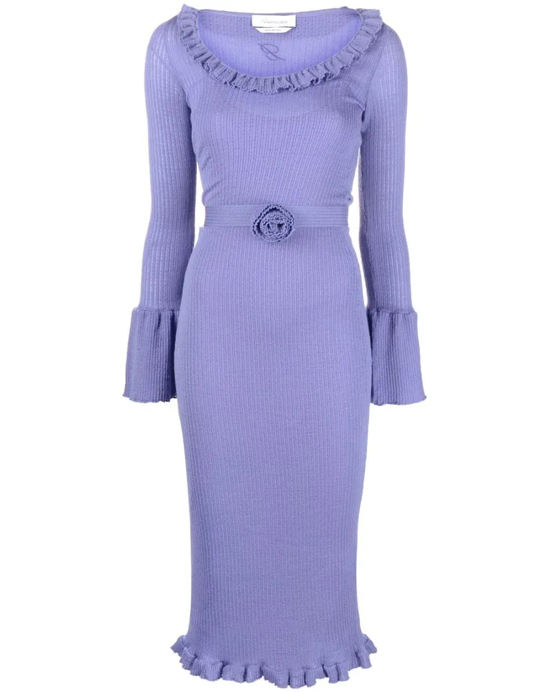 Blumarine Kleid mit Rüschen - Violett Violett
