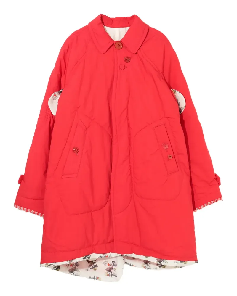 Undercover Steppmantel mit Blumen-Print - Rot Rot